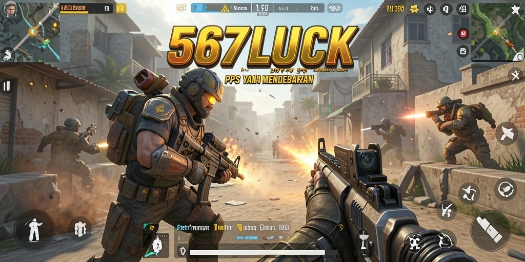 Tangkapan layar dari gameplay mendebarkan 567LUCK dengan aksi FPS.