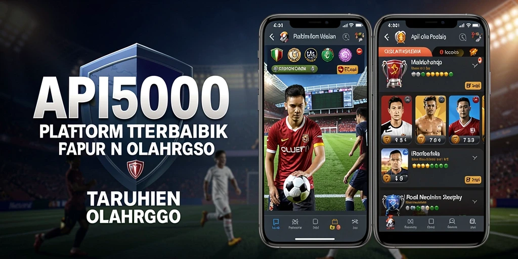 Tampilan utama API5000 menampilkan berbagai fitur taruhan olahraga.