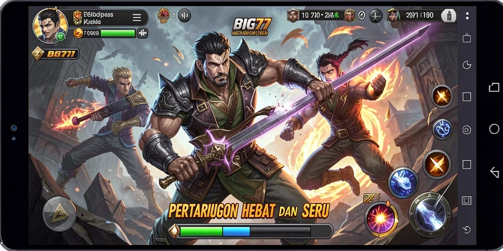 Gameplay seru dan karakter bertarung yang menarik di BIG77.