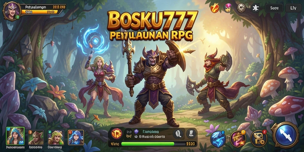 Tampilan menarik dari gameplay RPG di BOSKU777.