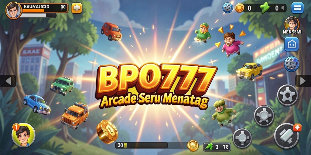 Screenshot gameplay BPO777 yang menampilkan aksi arcade yang mendebarkan.