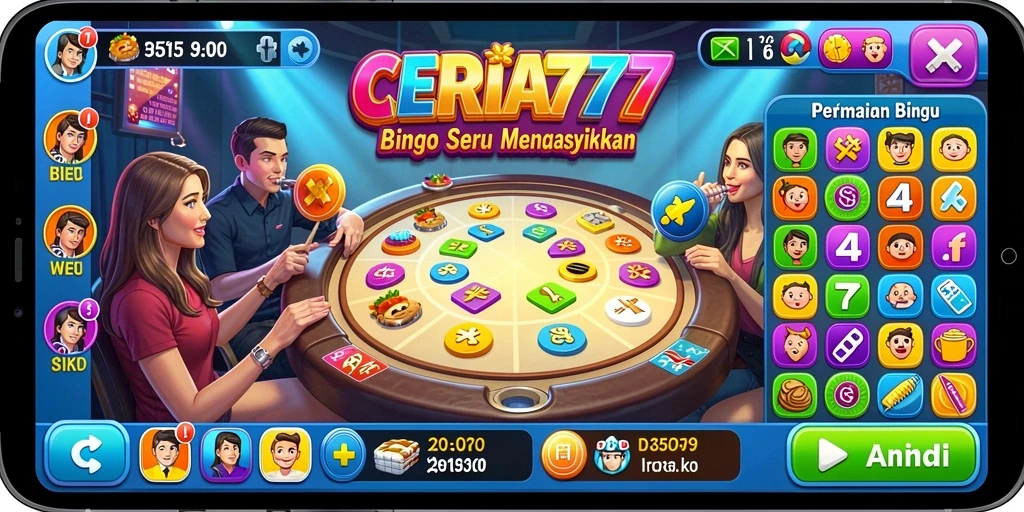 Screenshot gameplay yang menampilkan keseruan bermain Bingo di CERIA777.