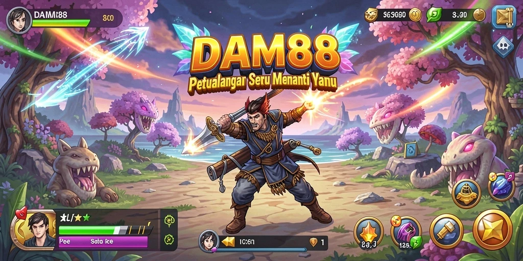 Screenshot menampilkan gameplay seru dalam <strong>DAM88</strong> yang penuh petualangan.