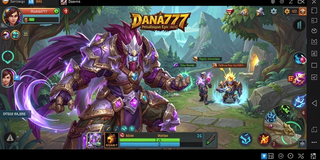Screenshot DANA777 menunjukkan aksi seru dalam pertempuran ARPG.