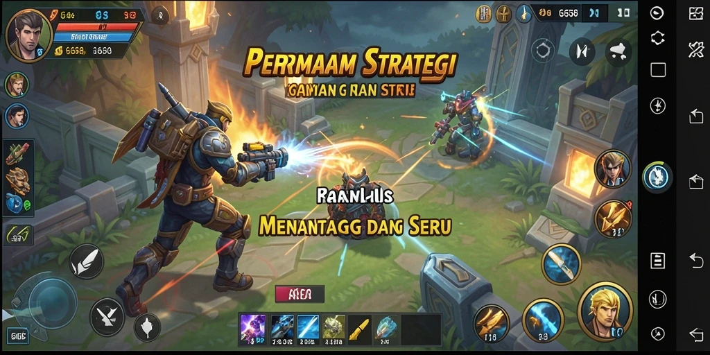 Tampilan gameplay G668 yang mendebarkan dalam pertempuran strategi.