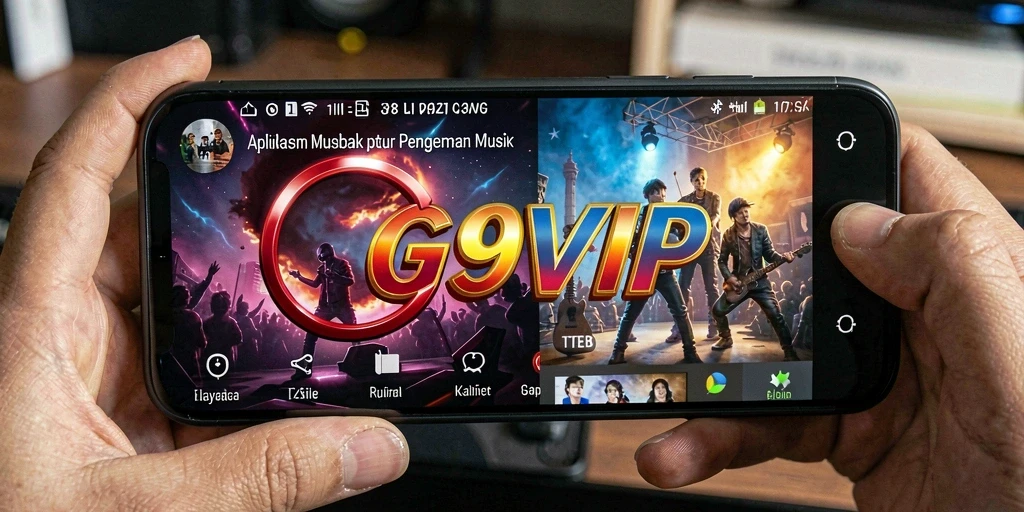 Tampilan gameplay G9VIP yang menonjolkan interaksi musik.