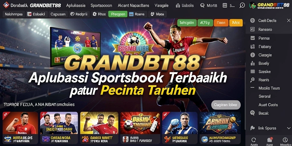 Tampilan antarmuka GRANDBET88 saat memasang taruhan olahraga.