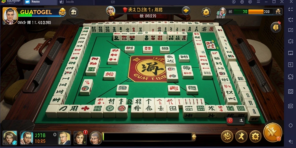 Screenshot gameplay GUATOGEL dengan tampilan Mahjong yang menarik.