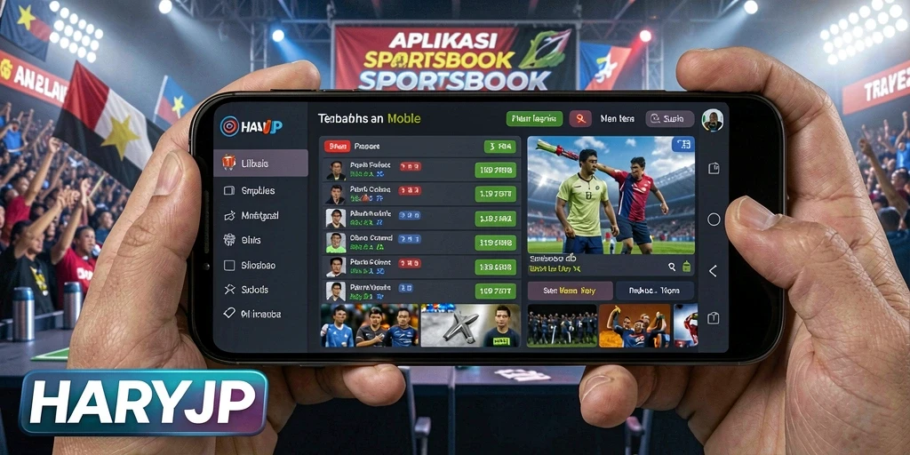 Tampilan screenshot utama HARAPJP menampilkan taruhan olahraga yang menarik.