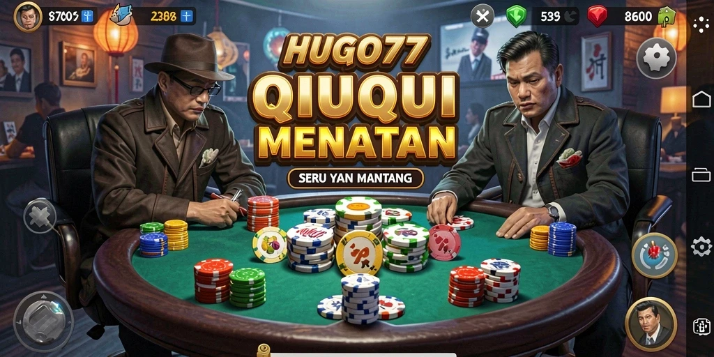 Gameplay seru QiuQiu di HUGO77 dengan tampilan menarik.