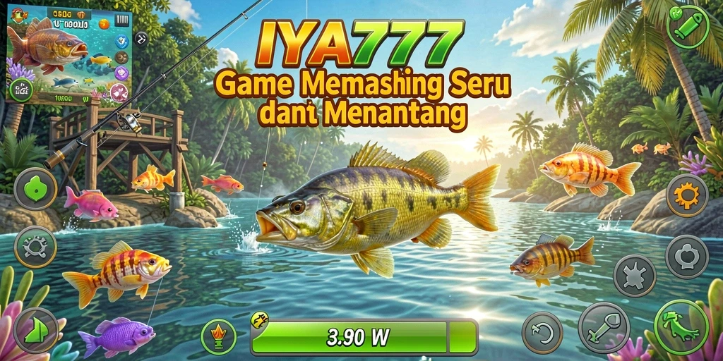 Screenshot gameplay IYA777 dengan aksi memancing yang menegangkan.
