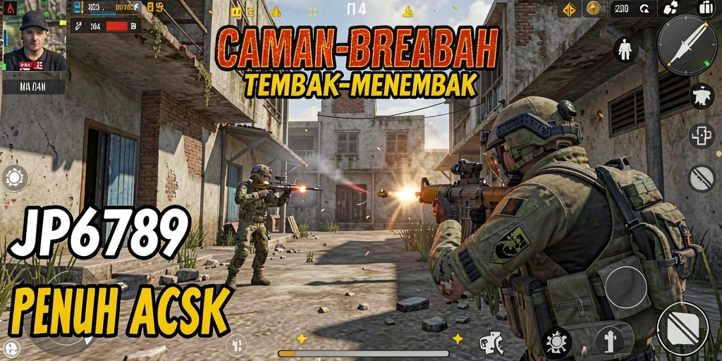 Tampilan gameplay seru dari JP6789 saat bertempur di arena.
