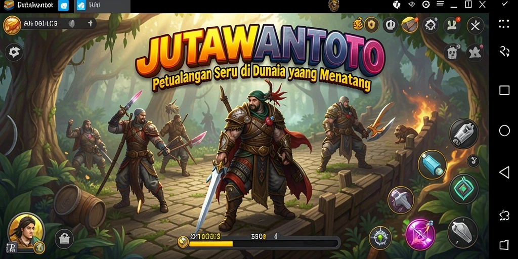 Gameplay seru JUTAWANTOTO dalam dunia petualangan yang menantang.