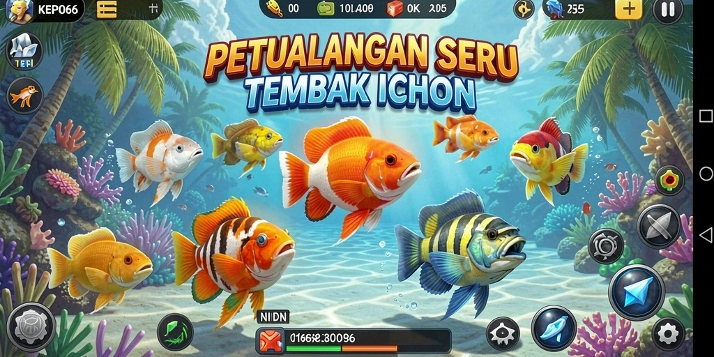 Grafik menarik dalam gameplay Tembak Ikan KEPO66.