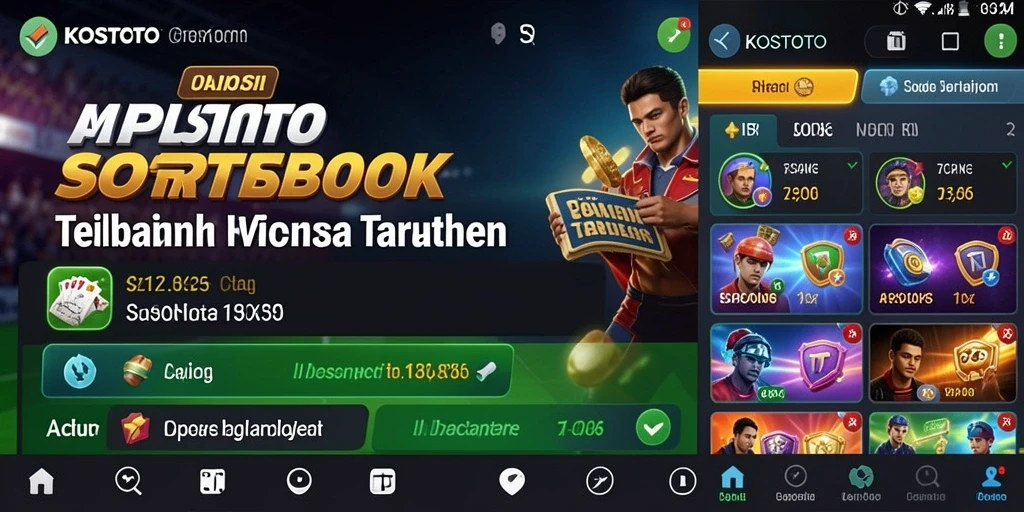 Screenshot KOSTOTO menampilkan fitur taruhan olahraga yang menarik.