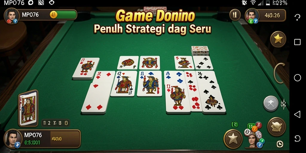 Screenshot gameplay MPO76 menampilkan aksi seru Domino.