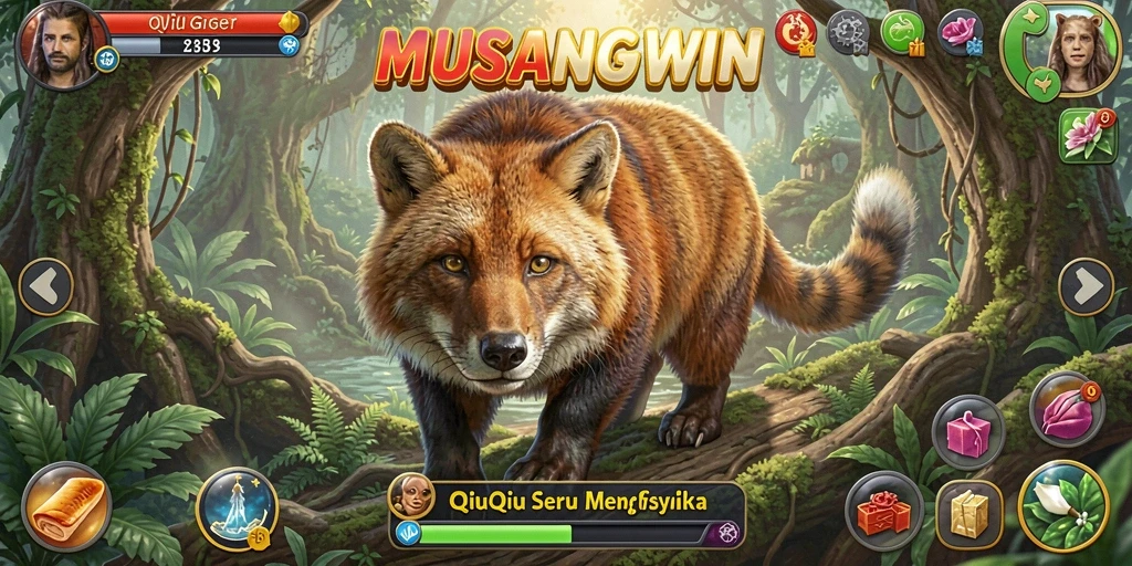 Screenshot gameplay QiuQiu yang penuh aksi dan seru.