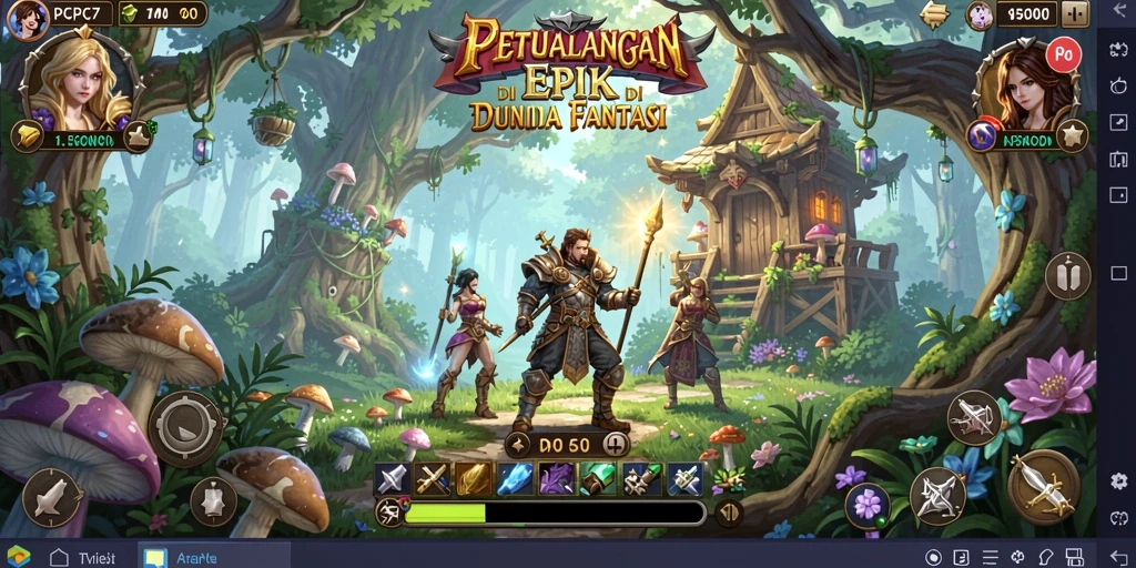 Tampilan menarik dari gameplay RPG PCPC7 dengan petualangan yang seru.