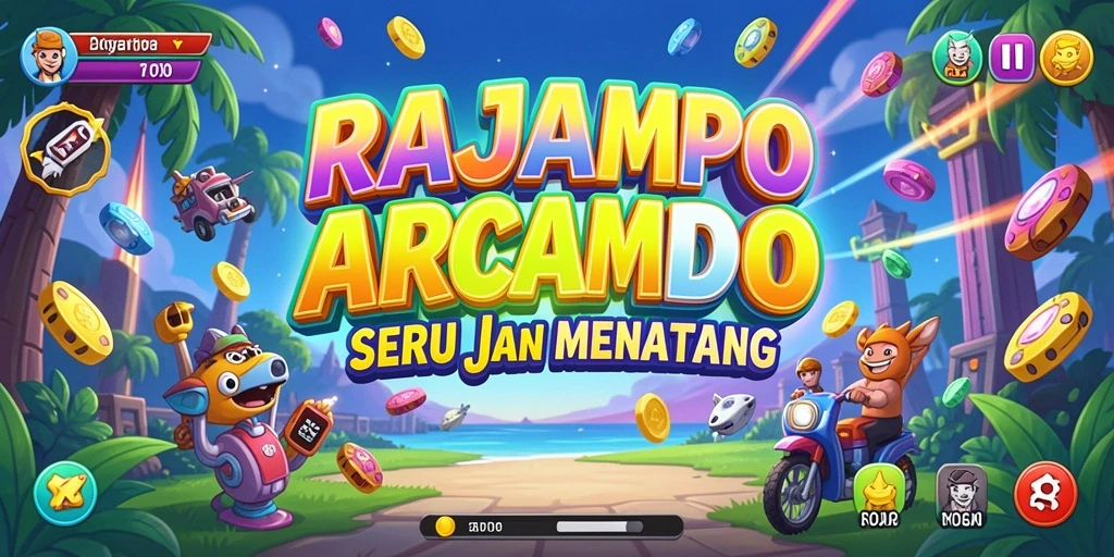 Screenshot utama RAJAMPO menampilkan gameplay penuh aksi dan tantangan seru.