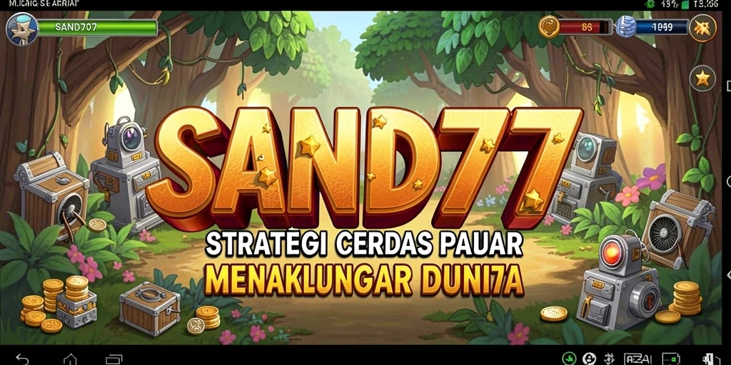 Screenshot gameplay SAND77 dengan tampilan strategi yang memukau.