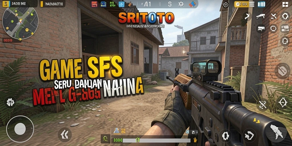 Tangkapan layar SRITOTO memperlihatkan aksi penuh ketegangan dalam pertempuran FPS.