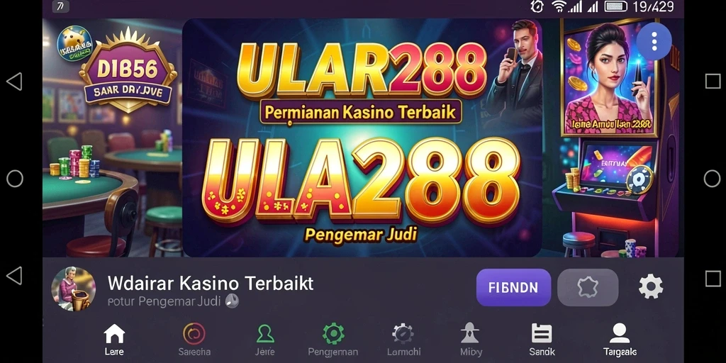 Screenshot ULAR288 menampilkan tampilan menarik dari gameplay Kasino yang seru.