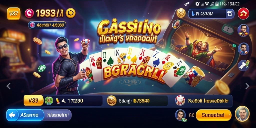 Tampilan menarik dari gameplay Kasino di V87 dengan grafis menawan.
