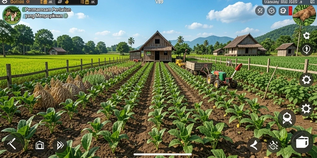 Tampilan gameplay V89 yang penuh warna dan interaktif.
