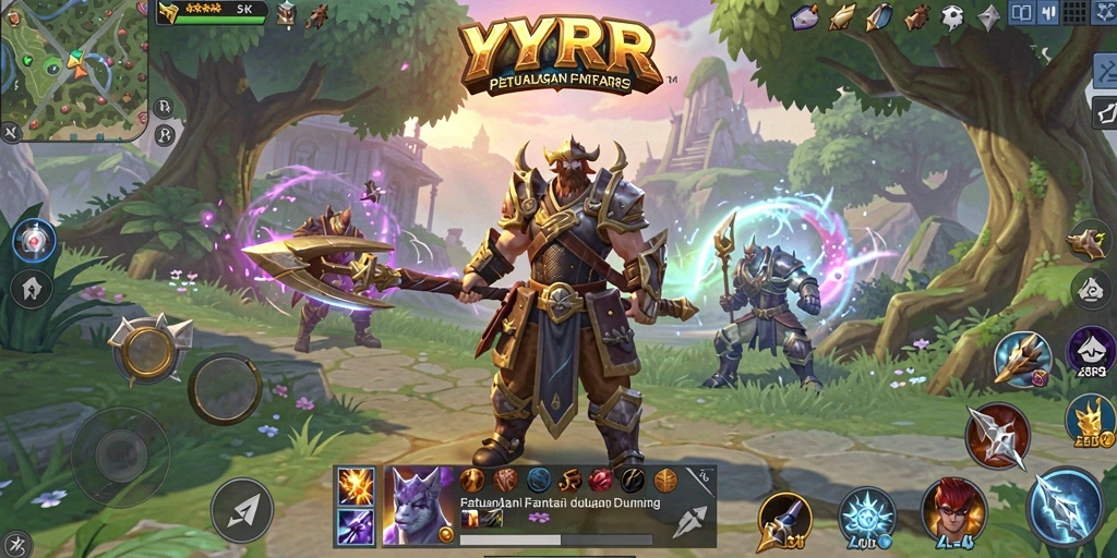 Tampilan gameplay seru dengan ekspresi karakter yang dinamis.